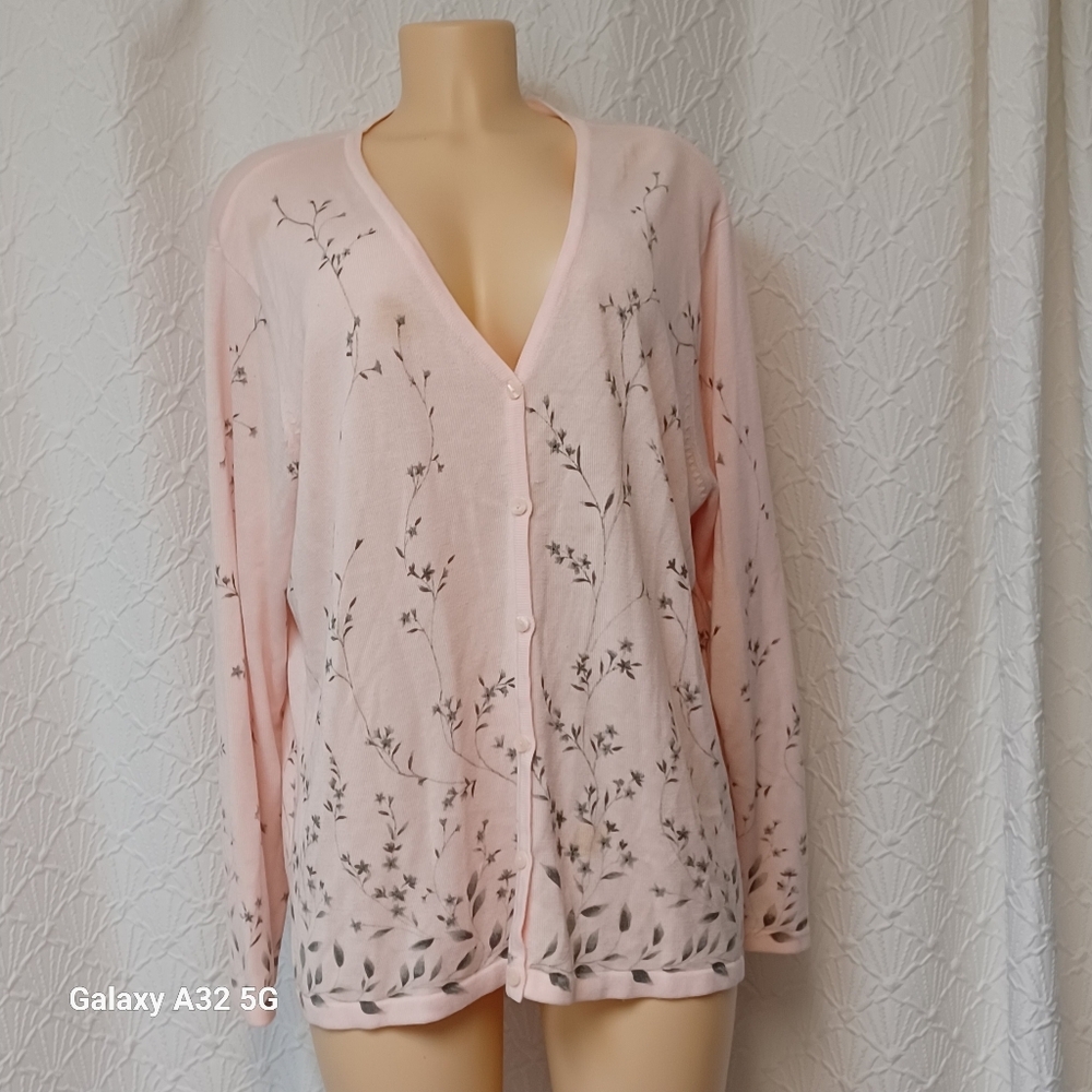 Villarge Signature Liz Claiborne Pink Knit Sweater Women Size  3